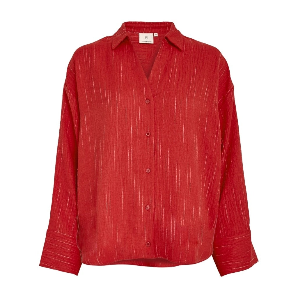 Peppercorn PCGaby Pinstripe Shirt Shirt 4049S Aura Orange Stripe