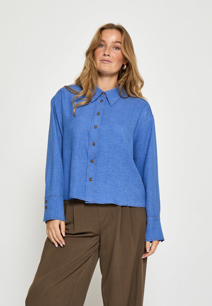 Peppercorn PCGaby Short Shirt Shirt 1211M Amparo Blue Mel.