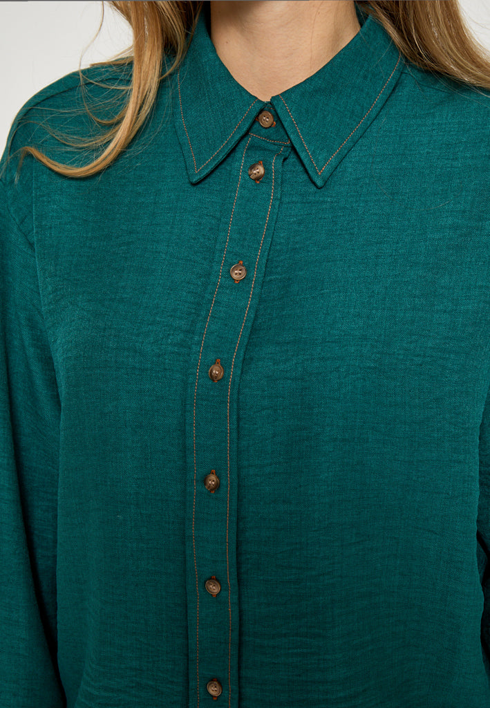 Peppercorn PCGaby Short Shirt Shirt 1495M Atlantic Deep Mel.