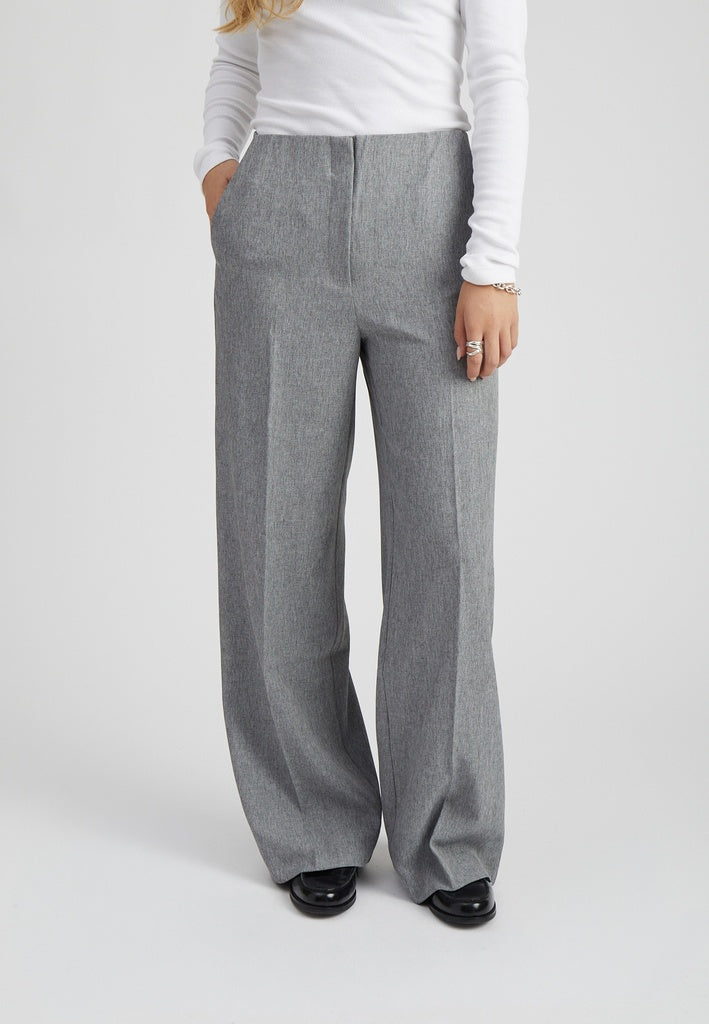 Peppercorn PCGaia Pants Pant 2323M High-rise Grey Melange
