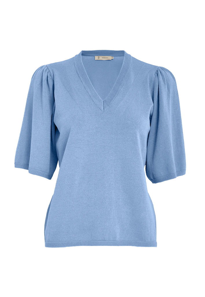 Peppercorn PCGlenda Short Sleeve Knit Pullover 2016 CORNFLOWER BLUE