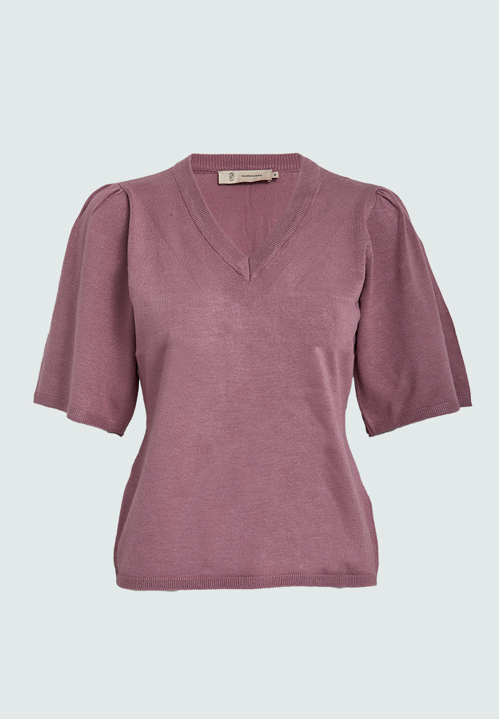 Peppercorn PCGlenda Short Sleeve Knit Pullover 4238 Lilas