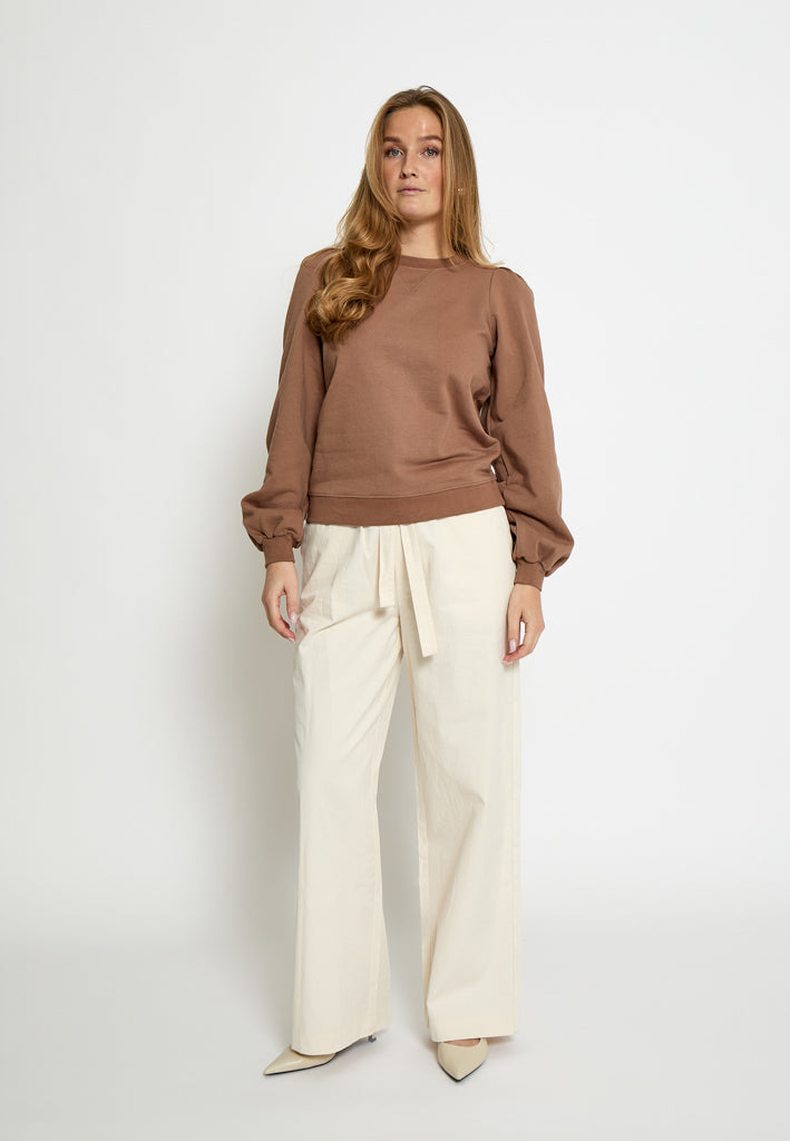 Peppercorn PCGloria GOTS Sweatshirt Sweatshirt 397 Wood Smoke