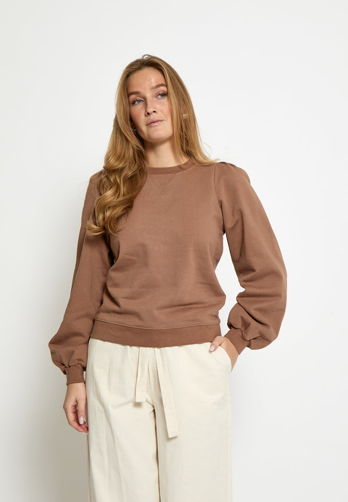 Peppercorn PCGloria GOTS Sweatshirt Sweatshirt 397 Wood Smoke