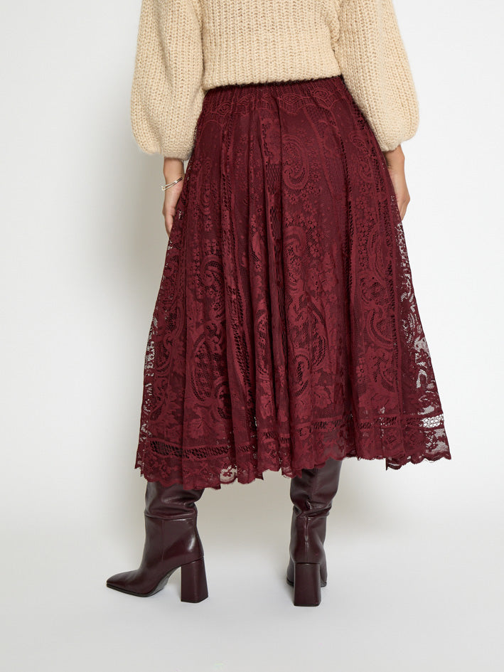 Peppercorn PCGreta Lace Skirt Skirt 0905 Tawny Port