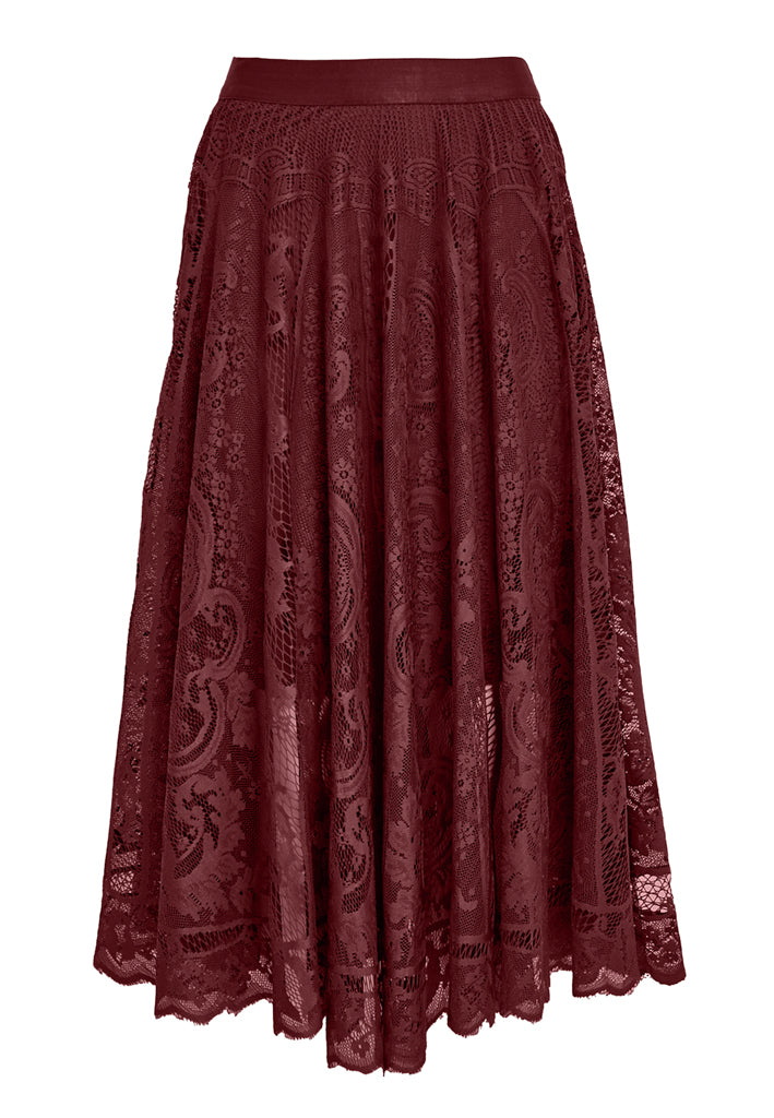 Peppercorn PCGreta Lace Skirt Skirt 0905 Tawny Port