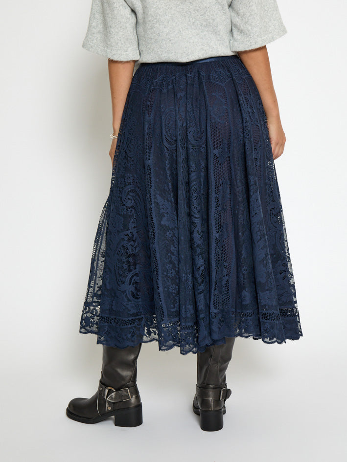 Peppercorn PCGreta Lace Skirt Skirt 1550 NAVY