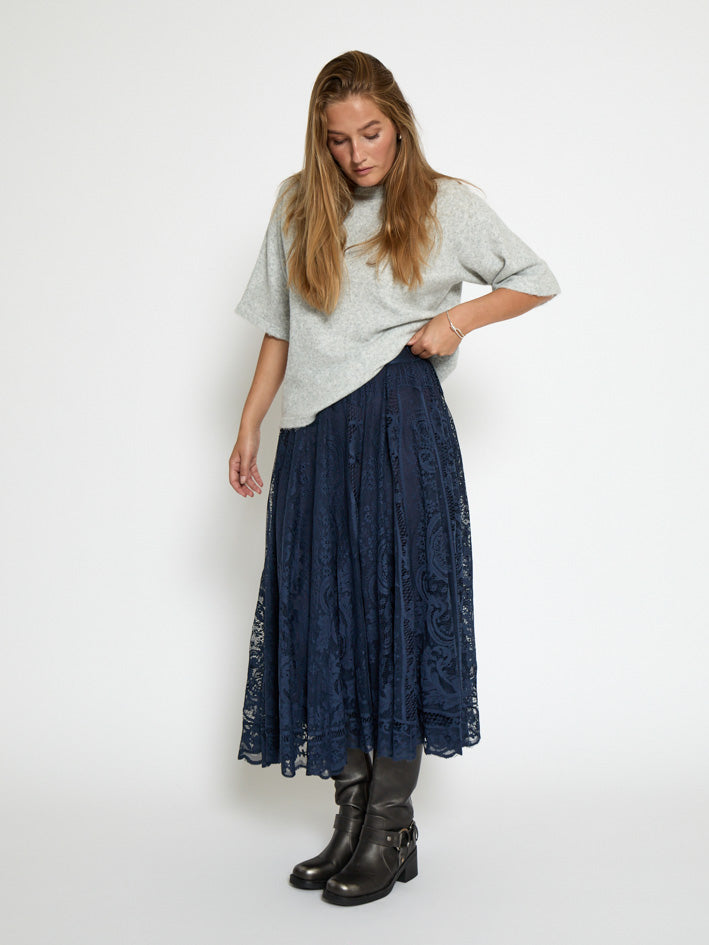 Peppercorn PCGreta Lace Skirt Skirt 1550 NAVY