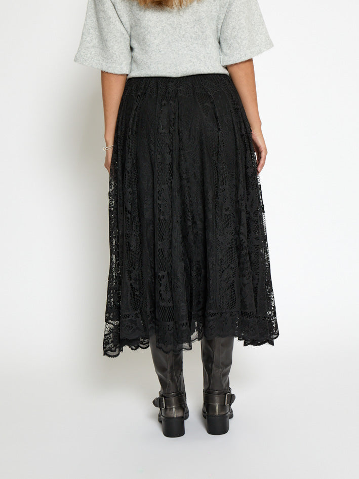 Peppercorn PCGreta Lace Skirt Skirt 9000 Black