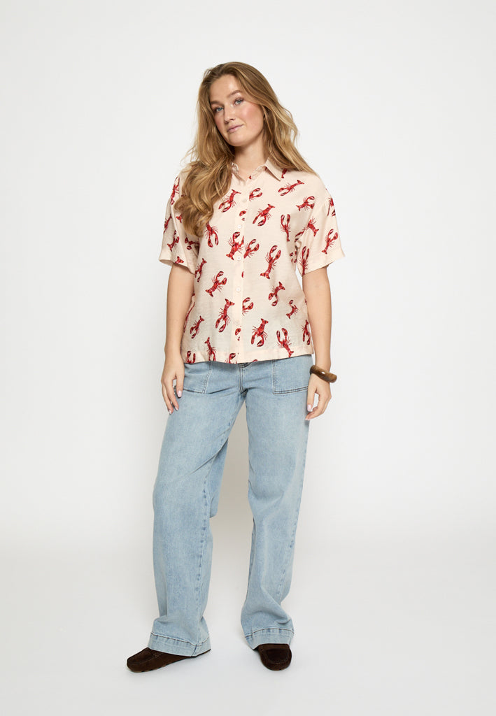 Peppercorn PCGrith Shirt Shirt 4049P Aura Orange Print