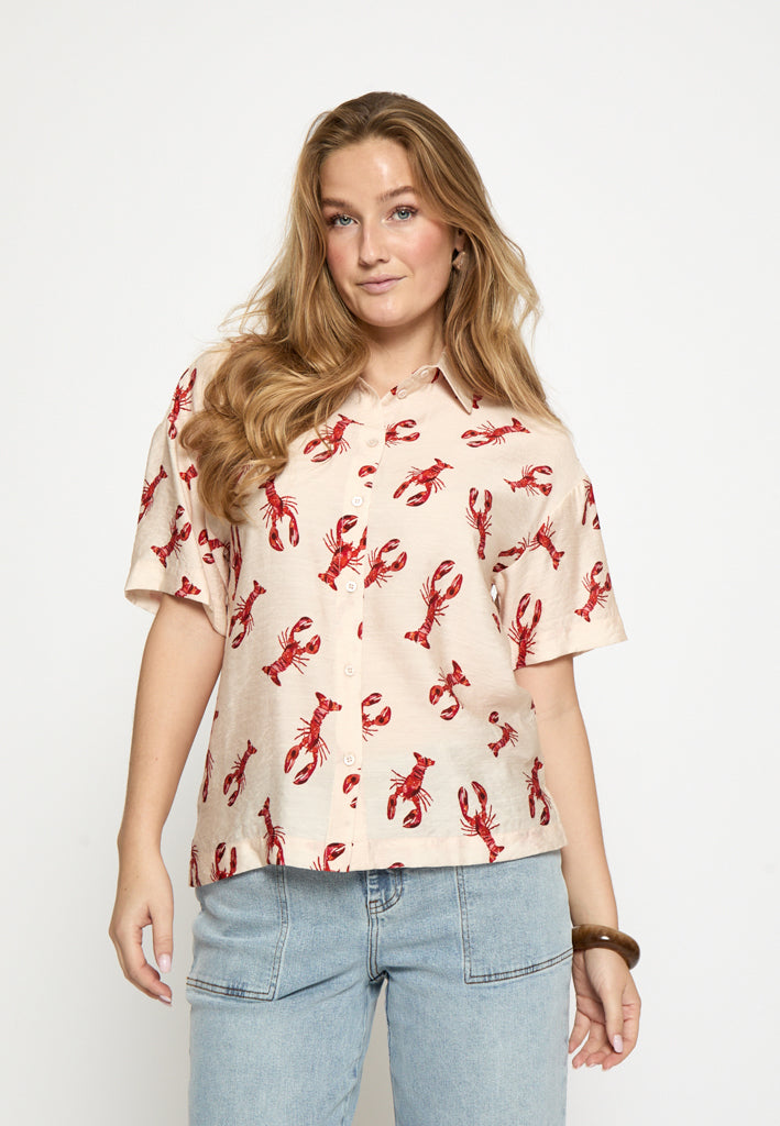 Peppercorn PCGrith Shirt Shirt 4049P Aura Orange Print