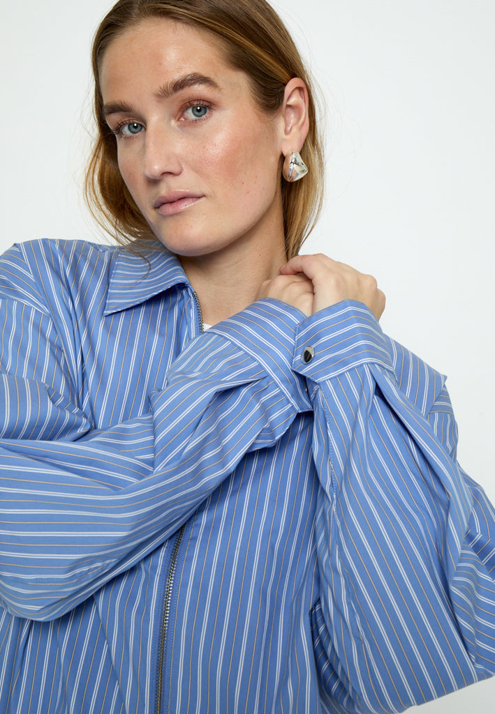 Peppercorn PCHanna Shirt Jacket Jacket 1049S Vista Blue Stri.