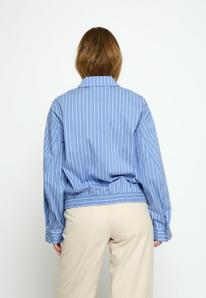 Peppercorn PCHanna Shirt Jacket Jacket 1049S Vista Blue Stri.