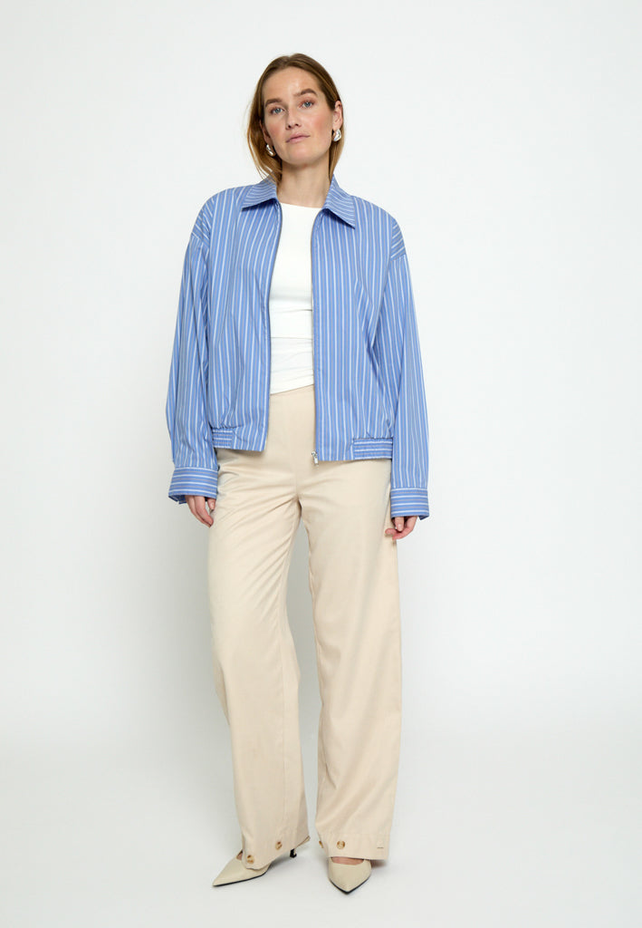 Peppercorn PCHanna Shirt Jacket Jacket 1049S Vista Blue Stri.