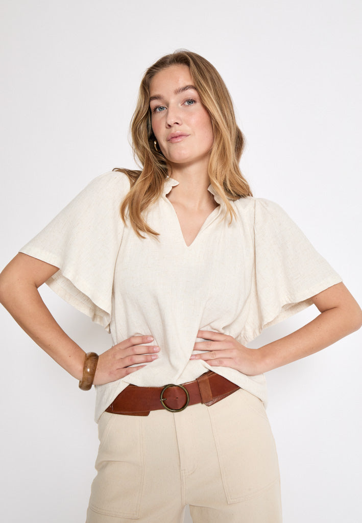 Peppercorn PCHannah Blouse Blouse 0202M Whitecap Grey mel