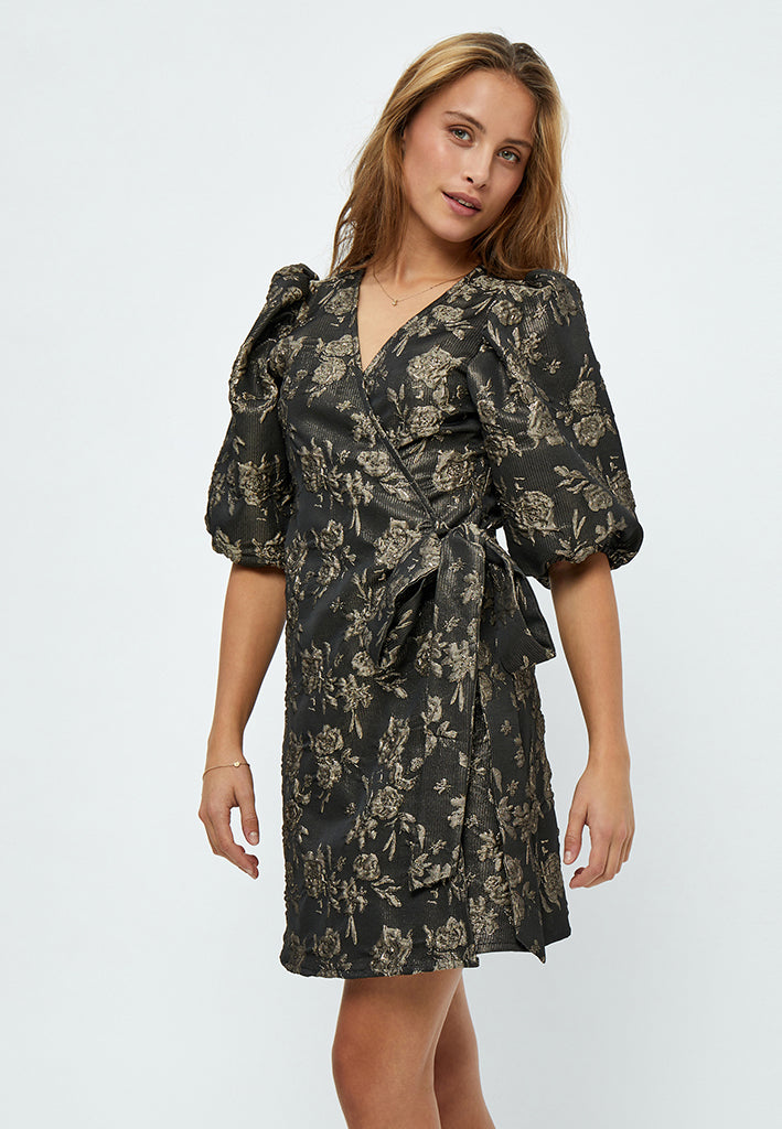 Peppercorn PCHatisha Wrap Dress Dress 9000P Black Print