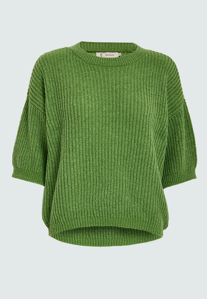 Peppercorn PCIndia Knit Tee Pullover 3035 Fluorite Green