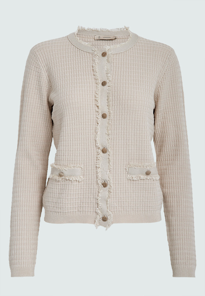Peppercorn PCJacobe Knit Cardigan Cardigans 0202 Whitecap Grey