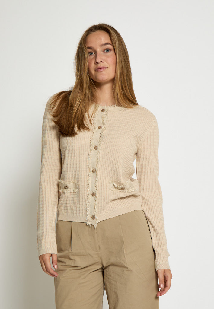 Peppercorn PCJacobe Knit Cardigan Cardigans 0202 Whitecap Grey