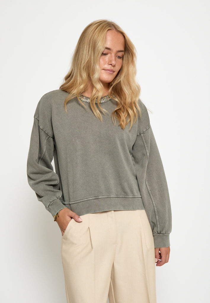 Peppercorn PCJanice Sweatshirt Sweatshirt 3627 Grape Leaf