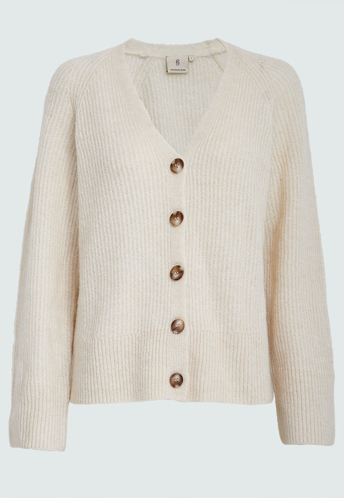 Peppercorn PCJeanette Knit Cardigan Cardigans 0202 Whitecap Grey
