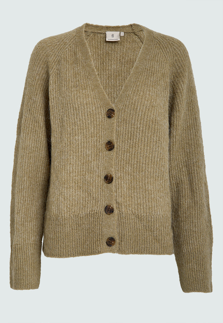Peppercorn PCJeanette Knit Cardigan Cardigans 4073 Kelp Sand
