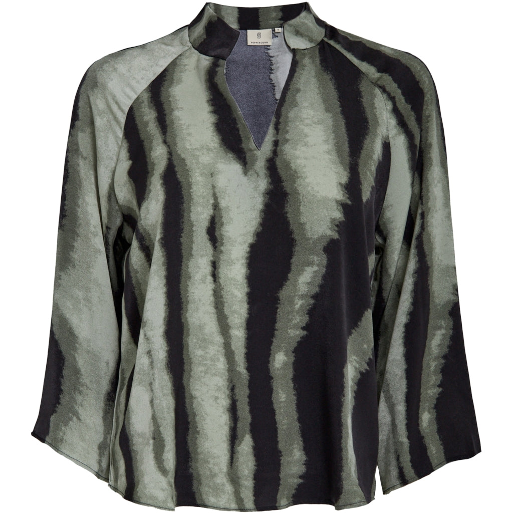 Peppercorn PCJeanne Blouse Curve Blouse 3627P Grape Leaf Print