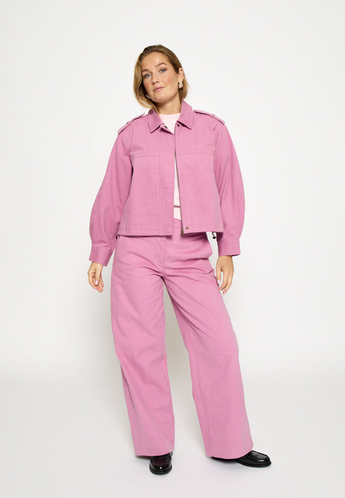 【新品】ニコアンド　みきてぃ　シアージャケット　shortサイズ　モーヴピンク PCJenny Short Jacket - Moonlite Mauve Pink