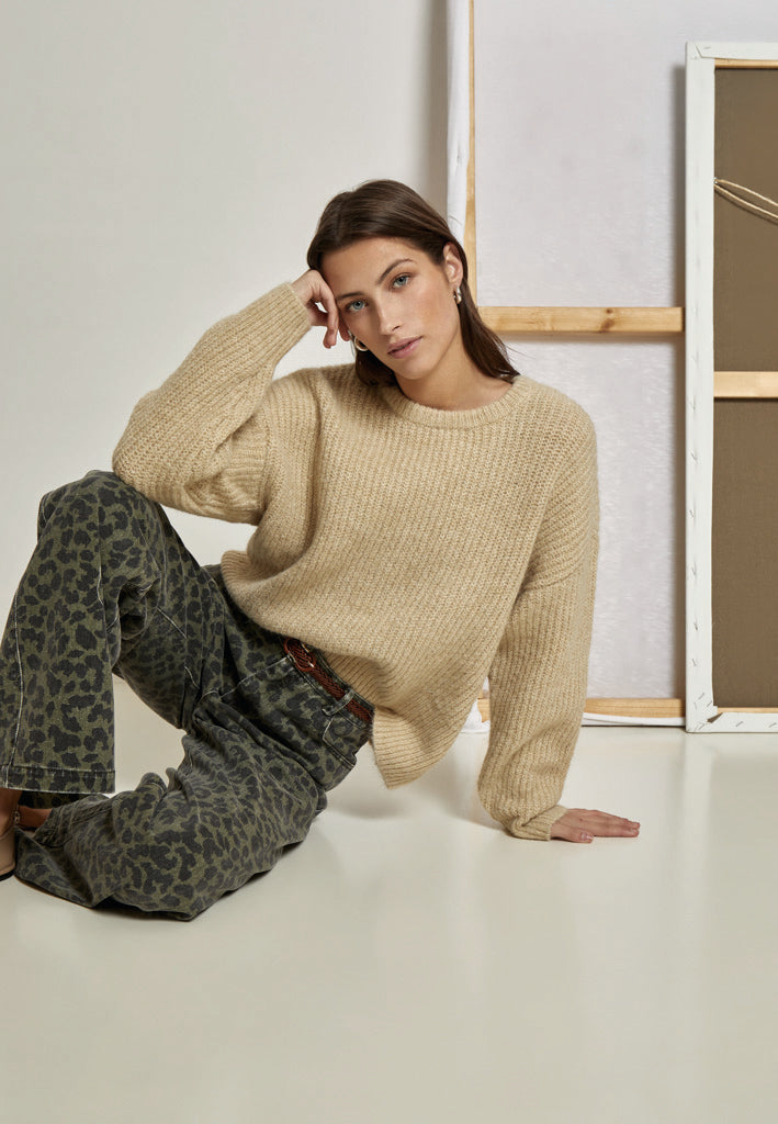 Peppercorn PCJessa GRS Knit Pullover Pullover 2206 Fog Sand