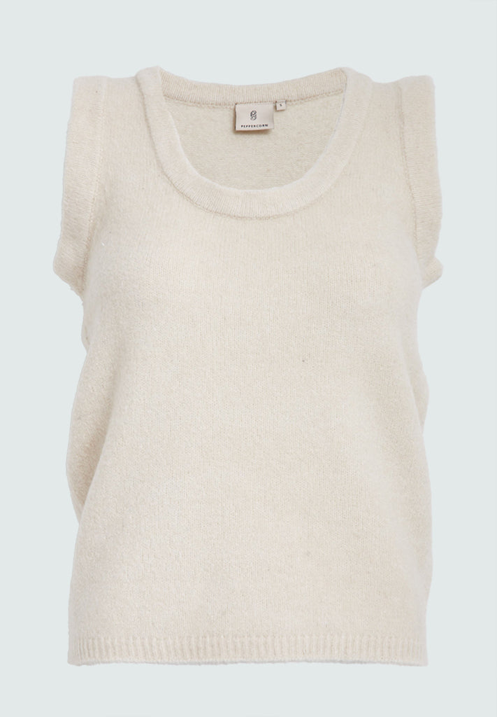 Peppercorn PCJoanna GRS Knit Top Top 0202 Whitecap Grey
