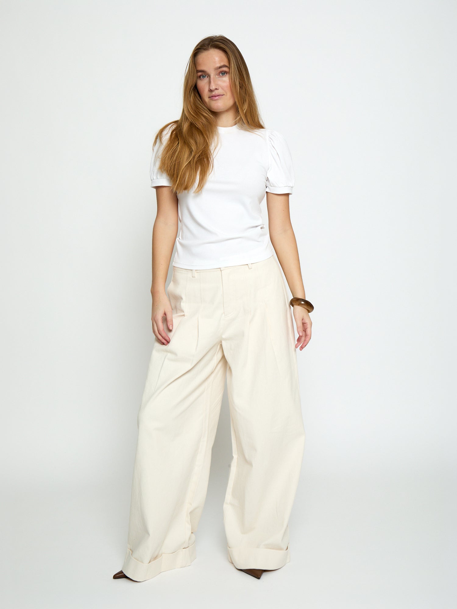 Peppercorn PCJohanna GRS T-shirt T-Shirt 0001 White