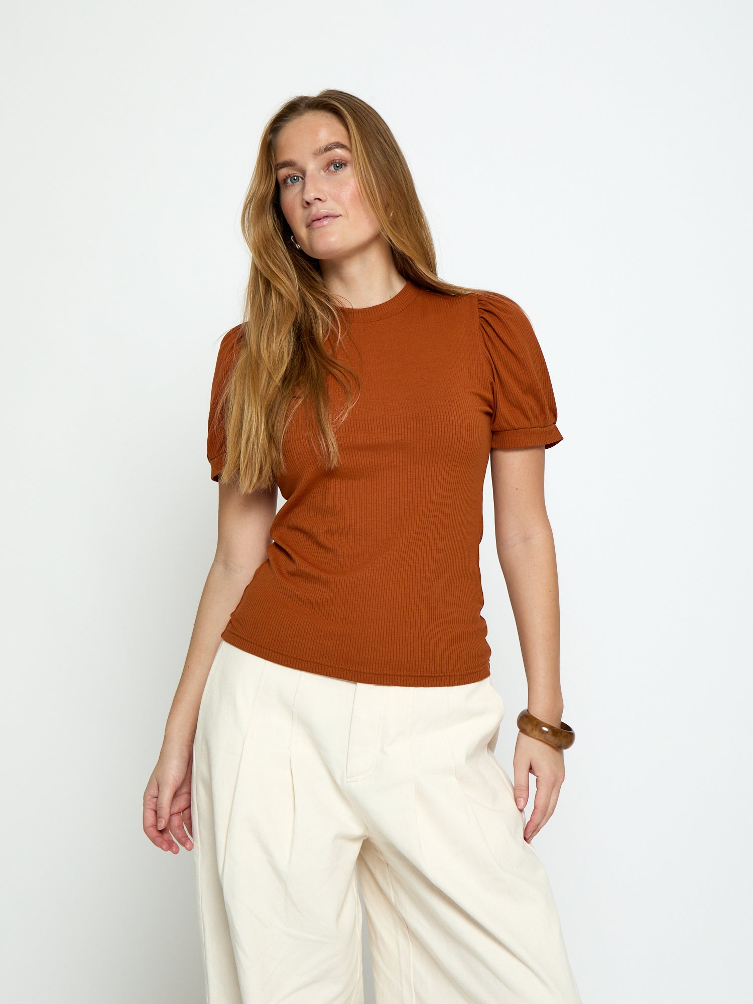 Peppercorn PCJohanna GRS T-shirt T-Shirt 5570 Ginger Bread Brown