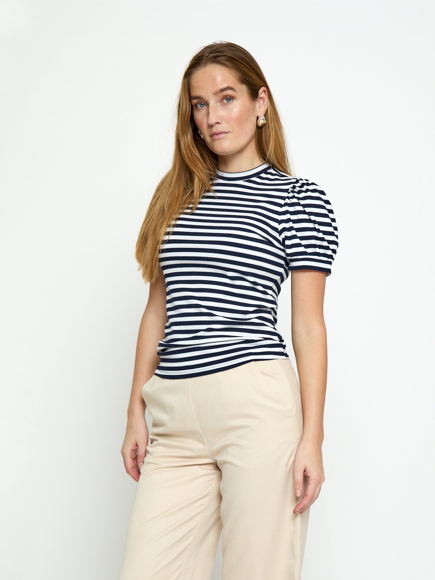 Peppercorn PCJohanna Striped GRS T-shirt T-Shirt 5270S Black Iris Stripe