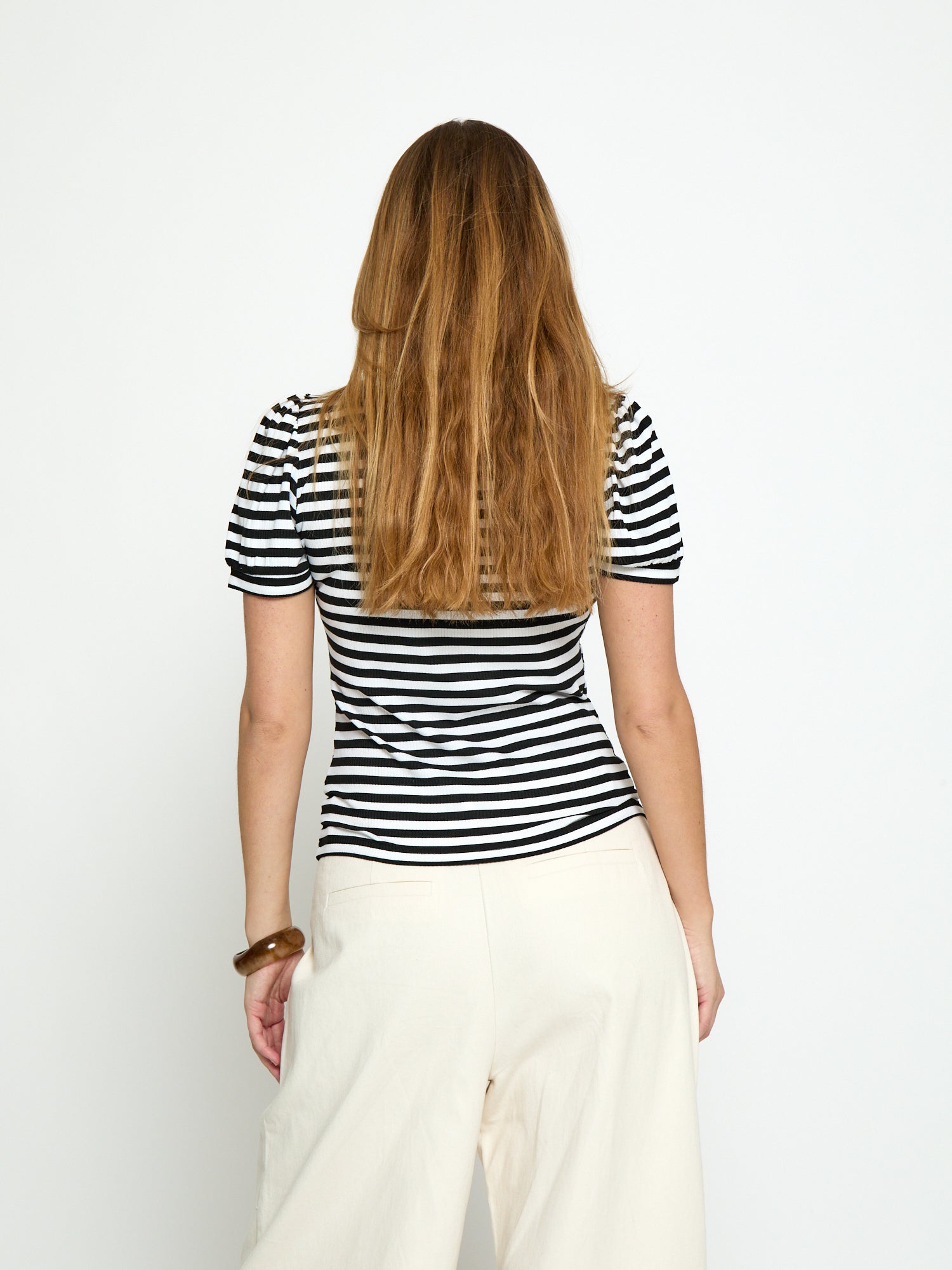 Peppercorn PCJohanna Striped GRS T-shirt T-Shirt 9000S Black Stripe