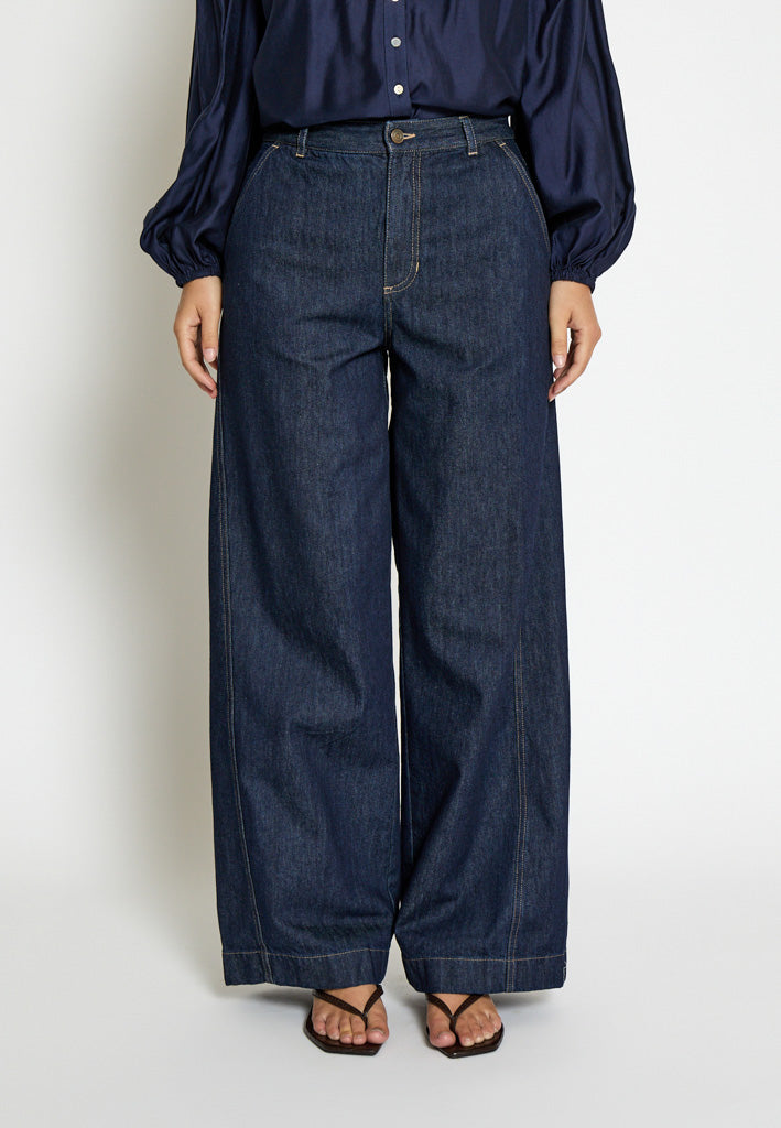 Peppercorn PCJuliana Denim Pant Pant 9610 Mid Blue Denim