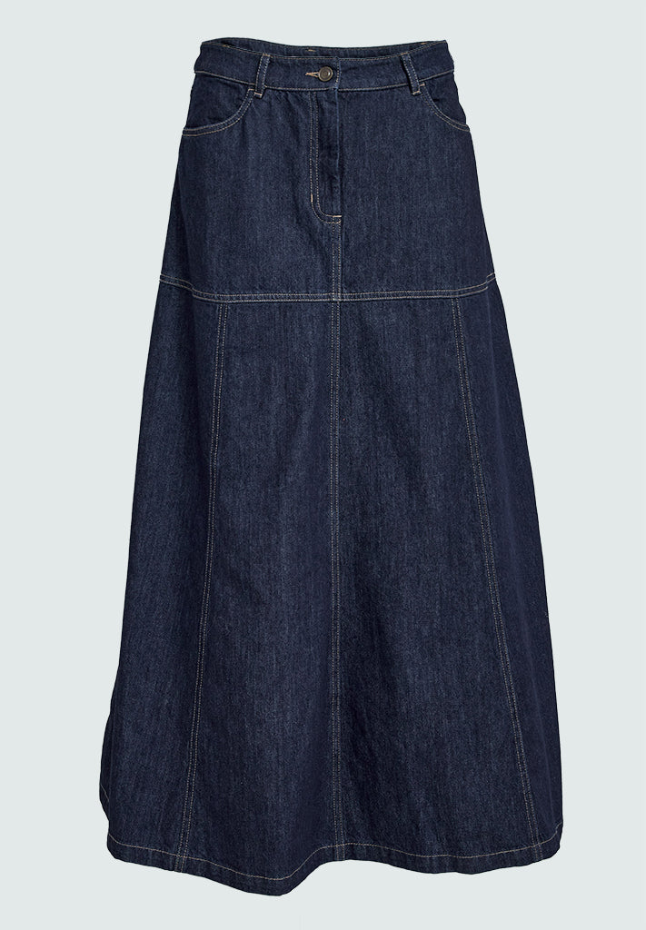 Peppercorn PCJuliana Denim Skirt Skirt 9610 Mid Blue Denim