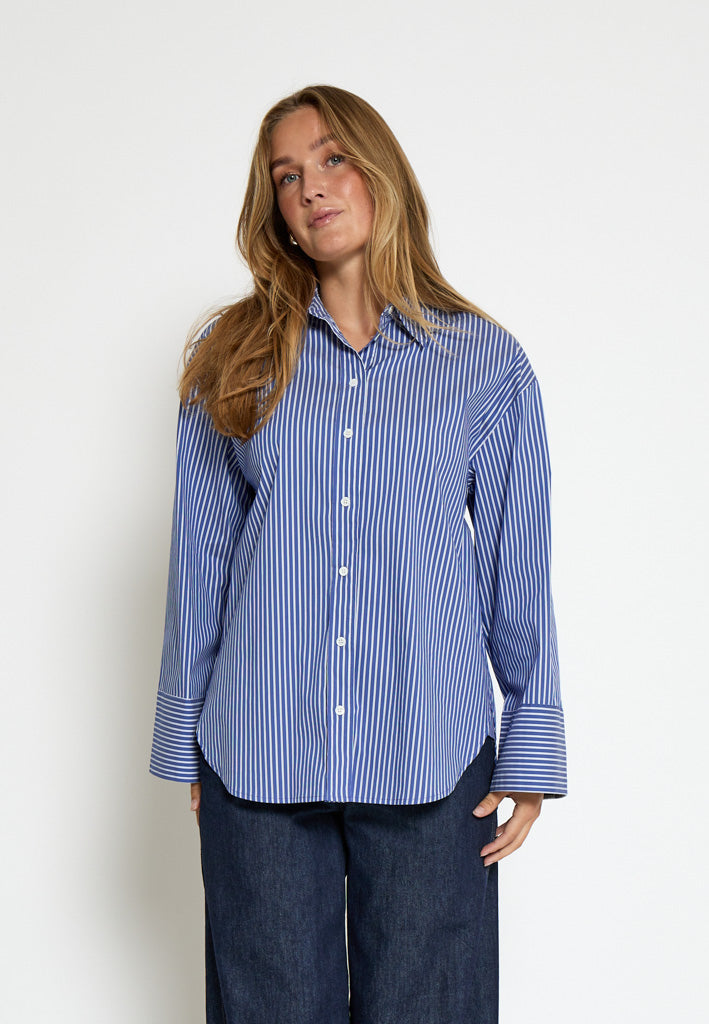 Peppercorn PCJunie Shirt Shirt 1037S Ensign Blue Stripe