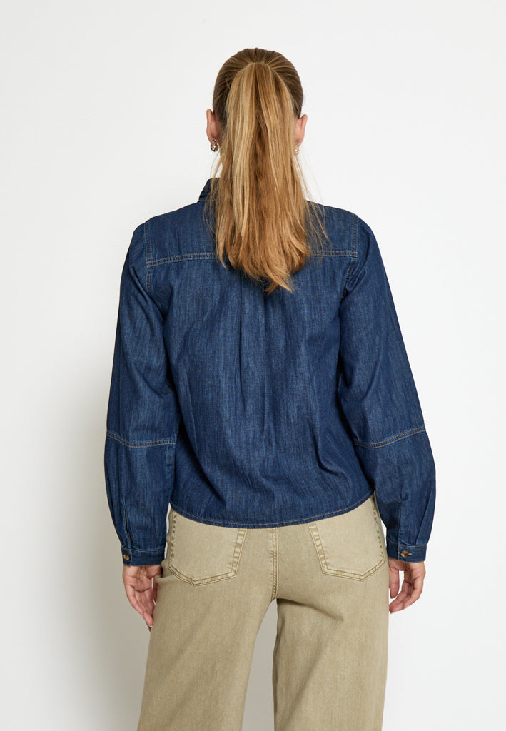 Peppercorn PCKaia Denim Shirt Jacket Jacket 9610 Mid Blue Denim