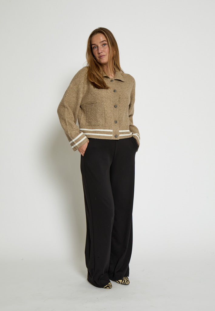 Peppercorn PCKamilla GRS Knit Jacket Cardigans 4073 Kelp Sand