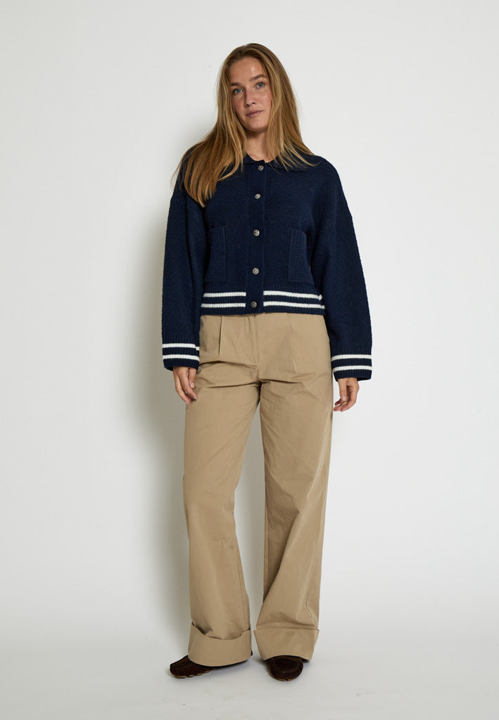 Peppercorn PCKamilla GRS Knit Jacket Cardigans 5270 Black Iris