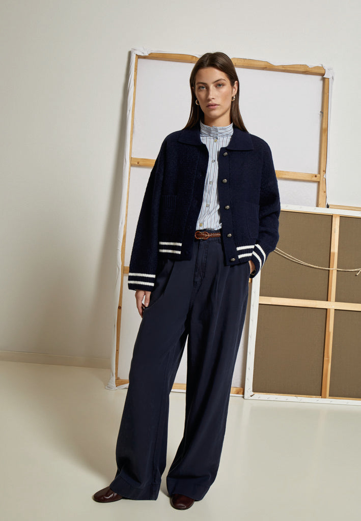 Peppercorn PCKamilla GRS Knit Jacket Cardigans 5270 Black Iris