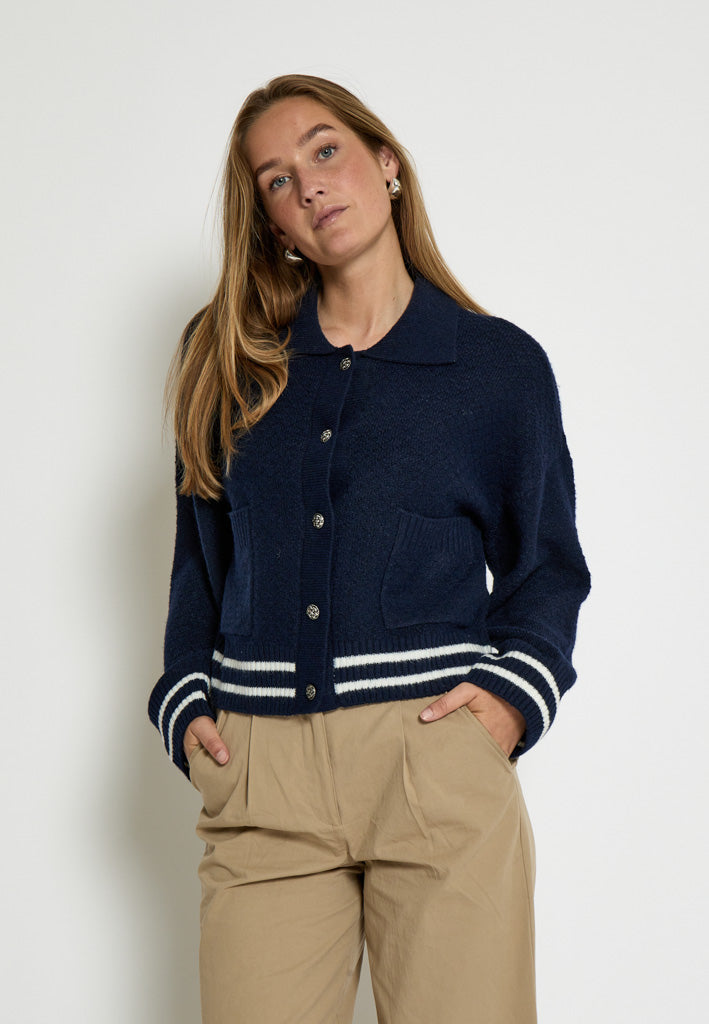 Peppercorn PCKamilla GRS Knit Jacket Cardigans 5270 Black Iris