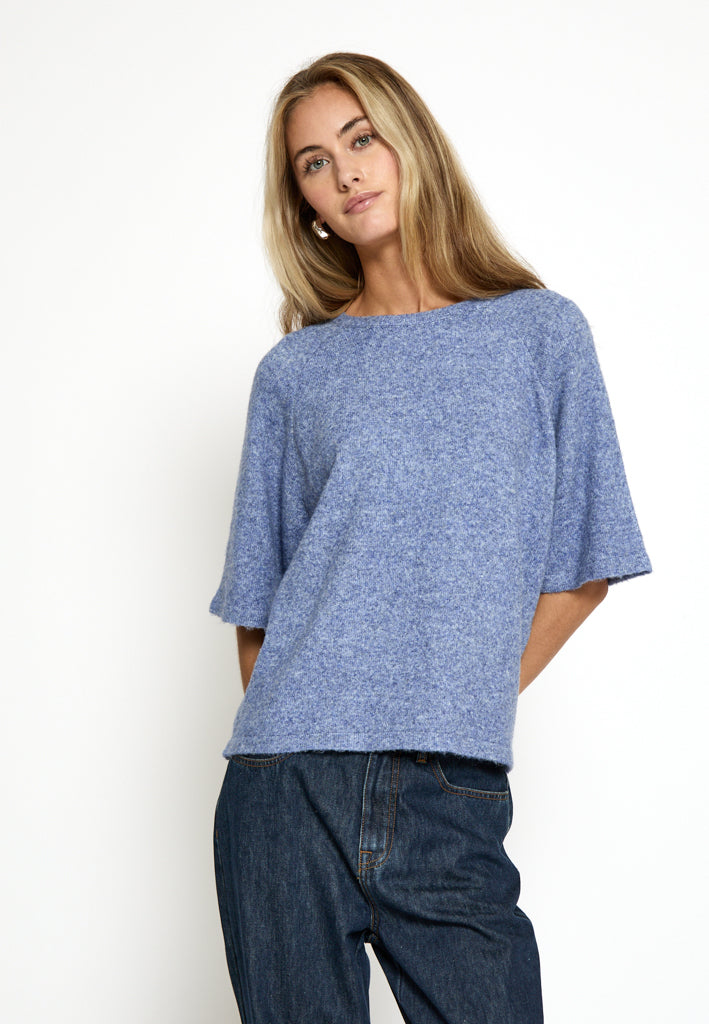Peppercorn PCKate Knit Blouse Blouse 1037M Ensign Blue Melange