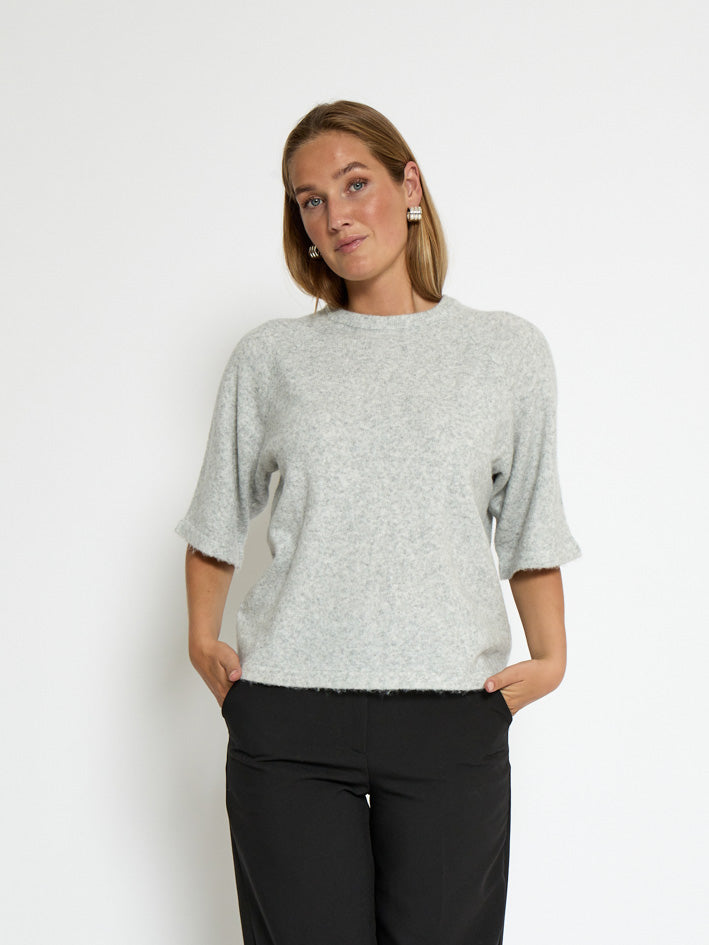 Peppercorn PCKate Knit Blouse Blouse 112M Light Grey Melange