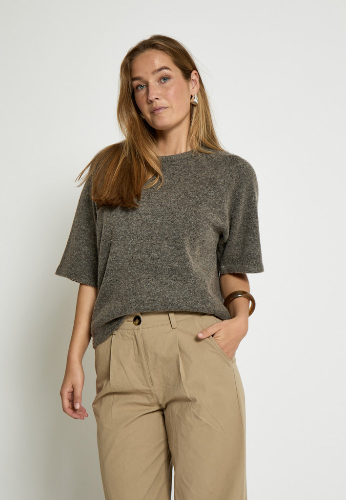 Peppercorn PCKate Knit Blouse Blouse 364M Walnut Melange
