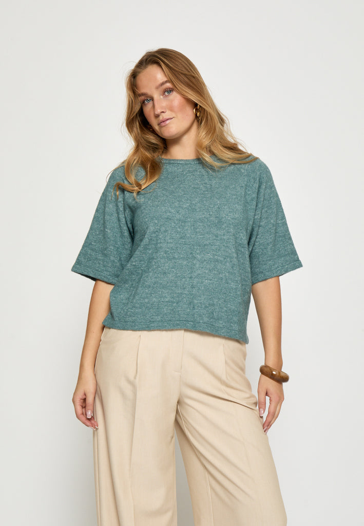 Peppercorn PCKate Knit Blouse Blouse 480M North Atlantic Mel.