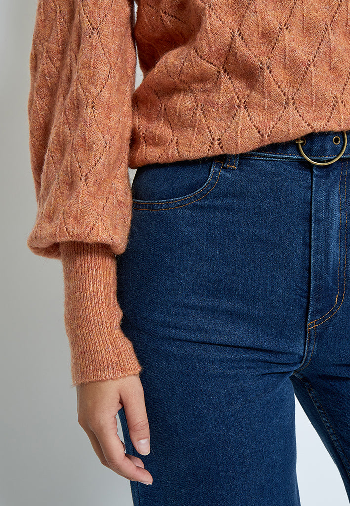 Peppercorn PCKate Puff Sleeve Pullover Pullover 4142M TOASTED NUT MELANGE