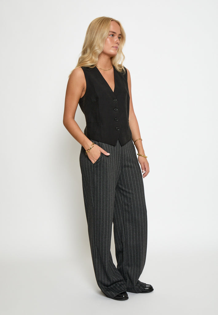 Peppercorn PCKendall GRS Pants Pant 127M Dark Grey Melange