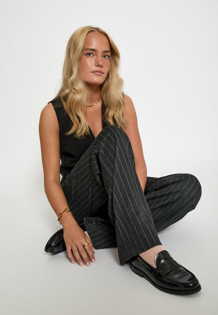 Peppercorn PCKendall GRS Pants Pant 127M Dark Grey Melange