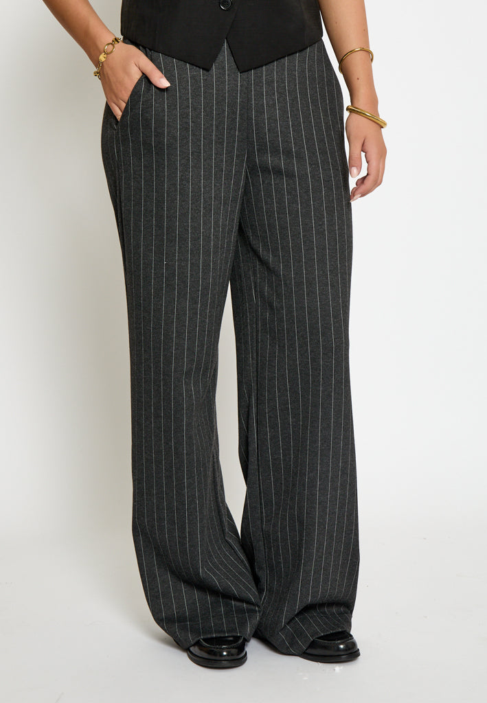 Peppercorn PCKendall GRS Pants Pant 127M Dark Grey Melange